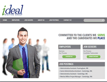 Tablet Screenshot of idealstaffinggroup.com